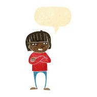 cartoon happy person with speech bubble N33