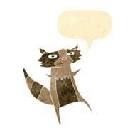 cartoon raccoon with speech bubble N10