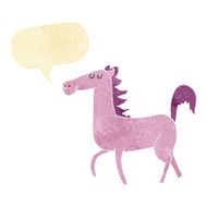 cartoon horse with speech bubble N45