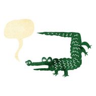 cartoon crocodile with speech bubble N44
