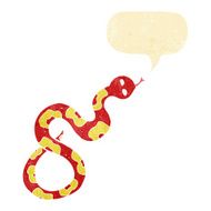 cartoon snake with speech bubble N91