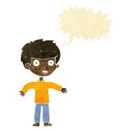 cartoon happy man with speech bubble N553