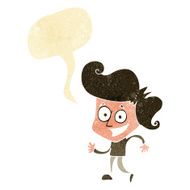 cartoon grinning man with speech bubble N103