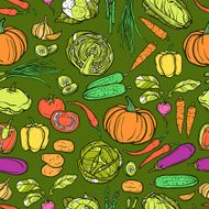 Vegetables seamless pattern N3