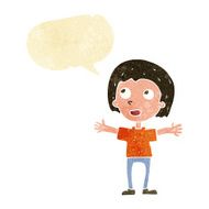 cartoon happy person with speech bubble N34