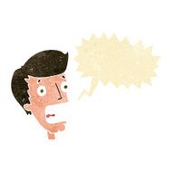 cartoon terrified man with speech bubble N262