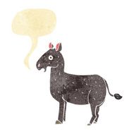 cartoon mule with speech bubble N12