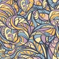 Multicolored hand drawn floral seamless
