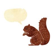 cartoon squirrel with speech bubble N26