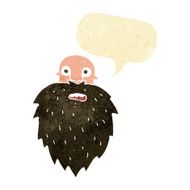 cartoon bearded man with speech bubble N58