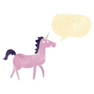 cartoon unicorn with speech bubble N49