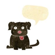 cartoon dog with speech bubble N36
