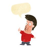 cartoon man giving thumbs up sign with speech bubble N20