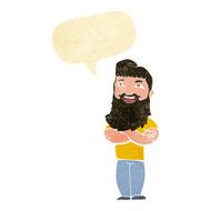 cartoon proud man with speech bubble N35