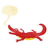 cartoon crocodile with speech bubble N45