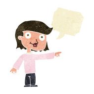 cartoon pointing person with speech bubble N10