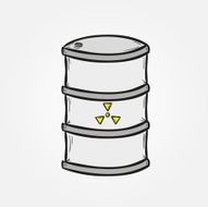 barrel with dangerous fluid