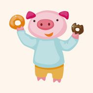 animal having afternoon tea theme elements N43