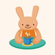 animal having afternoon tea theme elements N44