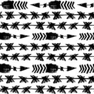 Seamless brush pen hand drawn doodle pattern Vector background N27