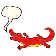 cartoon crocodile with speech bubble N46