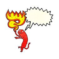 cartoon gross little monster with speech bubble N12
