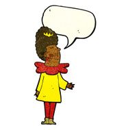 cartoon queen with speech bubble N12
