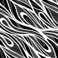 Seamless abstract hand drawn pattern waves background