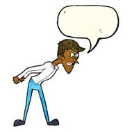 cartoon angry man with speech bubble N105