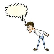cartoon angry man with speech bubble N106