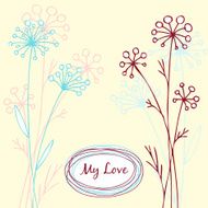 vector floral card