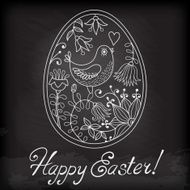 Easter egg drawn by hand