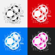 Drawing business formulas casino chips N10