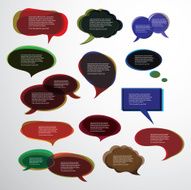 Set of Colorful Speech Bubbles Clip-Art