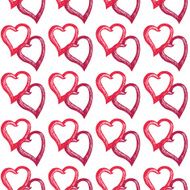 Decorative seamless with hearts