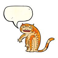 cartoon tiger with speech bubble N8
