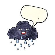 cartoon raincloud with speech bubble N3