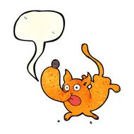 cartoon funny dog with speech bubble N11