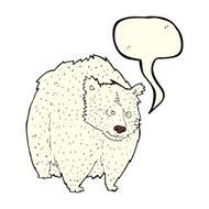 huge polar bear cartoon with speech bubble N3
