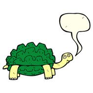cartoon tortoise with speech bubble N11