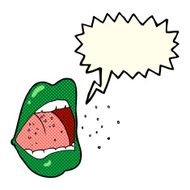 cartoon sneezing mouth with speech bubble N9