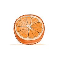 Sketch of orange for your design