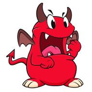 Cartoon Angry Devil