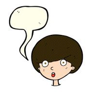 cartoon surprised boy with speech bubble N36