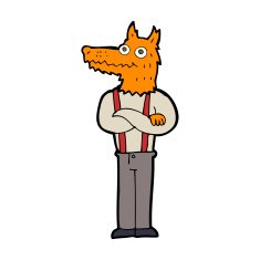 cartoon funny fox N4
