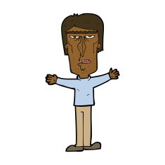 cartoon angry man N86