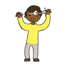 cartoon man with eyes popping out of head N8