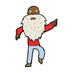cartoon stressed old man N16