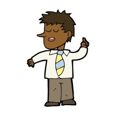 cartoon man with good idea N16
