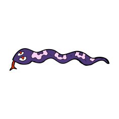 cartoon hissing snake N33